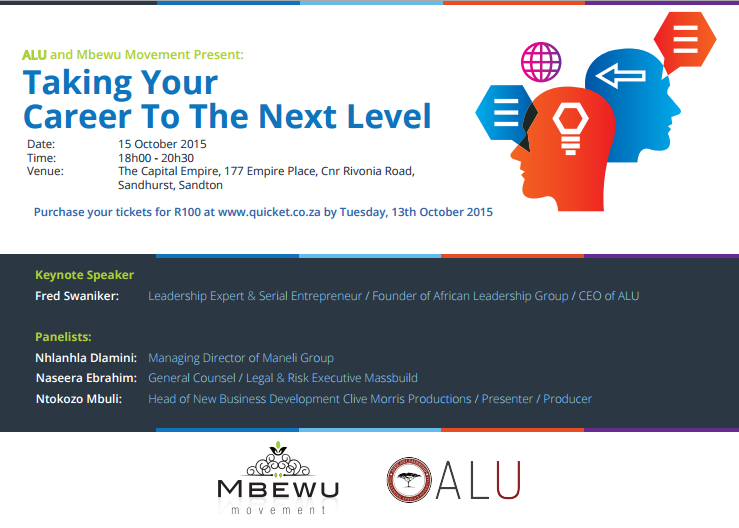 ALU & Mbewu Movement Present: Taking Your Career To The Next Level